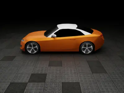 Low Poly Modern Generic Coupe Low-poly 3D model