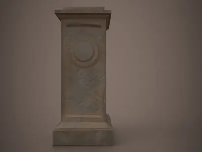 Greek pedestal Free low-poly 3D model