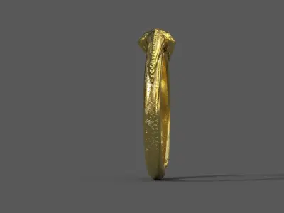 High-Quality 3D Ring Model Low-poly 3D model 9
