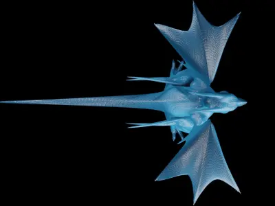 Lowpoly Rigged Bird-Dragon Low-poly 3D model