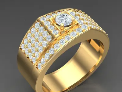 Luxury Men Rings Designs 4MR035 3D print model