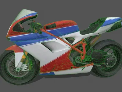 Sportbike4 Low-poly 3D model