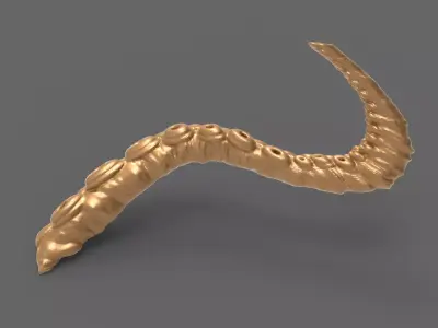 Cthulhu tentacle Low-poly 3D model