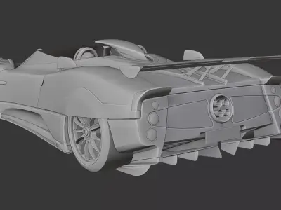 Pagani Zonda HP Barchetta 3D print model