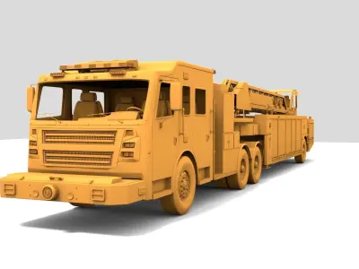Firetruck RM TDA 3D model 3D model