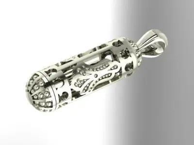 Openable Cylinder pendant 3D print model