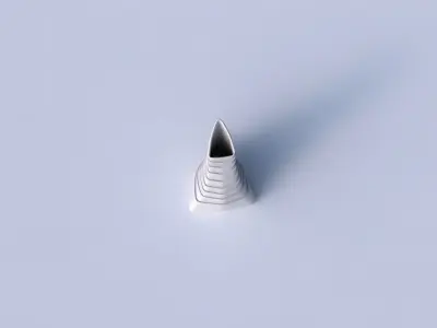 Vase grounded tipping triangle with horizontal layers 3D print model