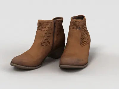 Platform Boots 3D model