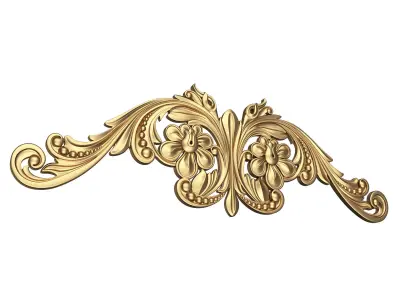 Carved Plaster Molding Decoration 039 Low-poly 3D model