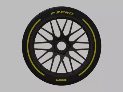 Miniature Enkei EKM3 Rim and Tire - 3D Print - No Textures 3D print model