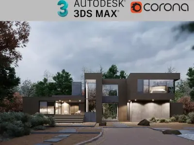 Corona - 3ds Max scene files - KETTLE HOLE HOUSE 3D model