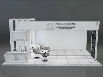 Booth Exhibition Stand a637a 3D model