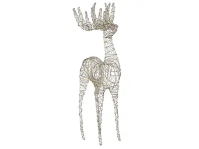 Ligyhting Deer Christmas Low-poly 3D model