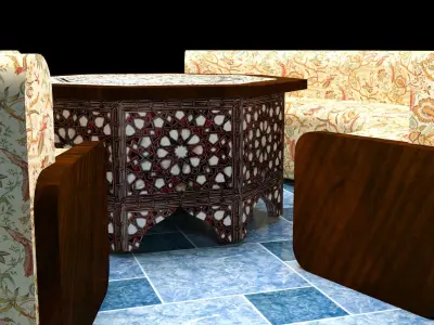 Authentic Dining Set 3D model