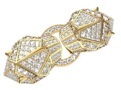 Tiger Face For Bracelet 3D print model