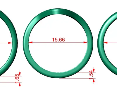 round half curved matching band collection  3D print model