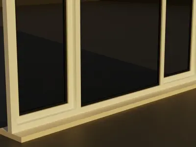 Panel window Low-poly 3D model