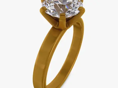 Diamond Gold Ring v 1 3D model