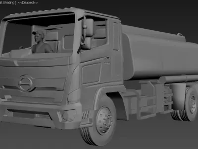STL fuel Truck 72 scale 3D print model