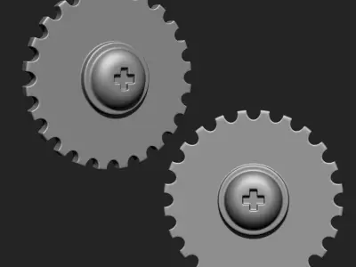 Steampunk Gears IMM Brush Pack 21 in One Vol 2 3D model