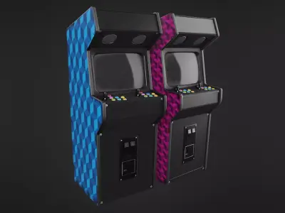 Arcade Machine Low-poly 3D model