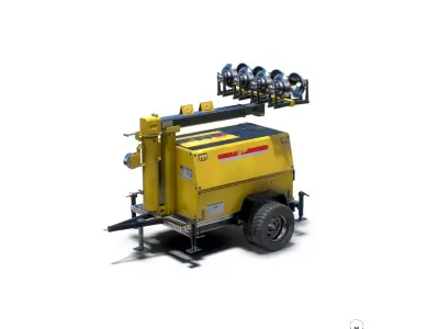 Tower Light Low Poly PBR Low-poly 3D model