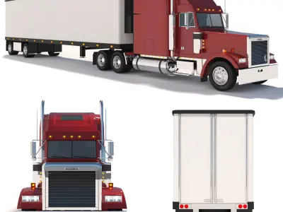 freightliner classic truck 3D model