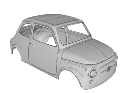 65 Fiat 500  3D print model