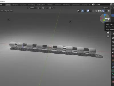 Sci fi Snake  Low-poly 3D model