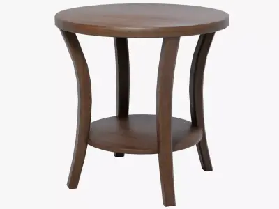 Classic Curved End Table 3D model