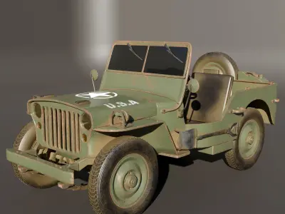3d car model Willys MB 3D model