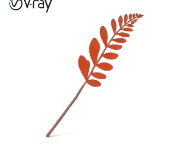 Realistic Fern Leaf Model Pack for D Rendering and Gaming Low-poly 3D model