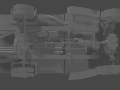 Soviet truck VAZ 3D model