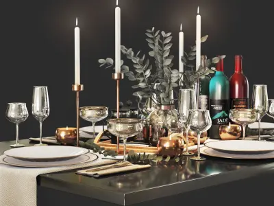 Table  setting r2 3D model