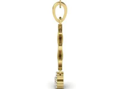 luxury diamond pendant for women 3D print model