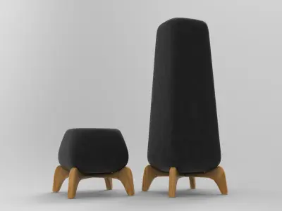 Terra Tall Flower Pot Low-poly 3D model