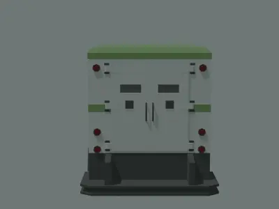 Bank car lowpoly stylized Low-poly 3D model