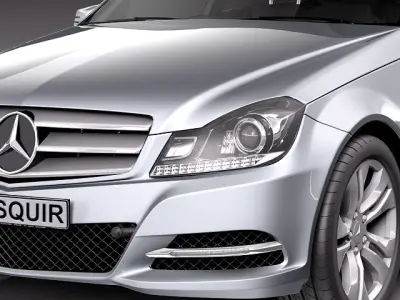 Mercedes-Benz C Class sedan 2012 3D Model 3D model