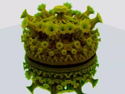 flower fractal Free 3D model