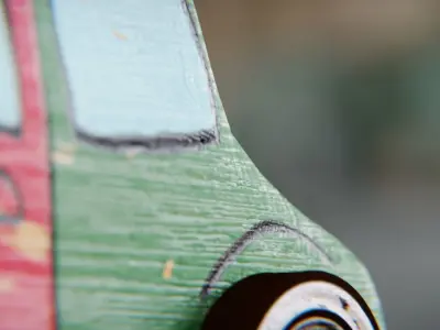 Wooden Toy Car 3D model