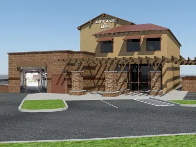 Car Wash and Lube 3D model