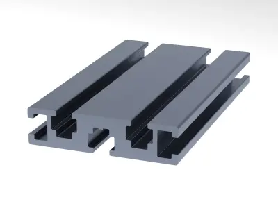 Extruded Aluminium Profile Enclosures Set for Partition Wall Low-poly 3D model
