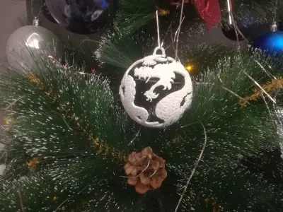 Christmas ball-dragon 3D print model