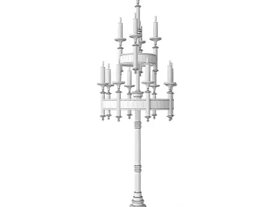 Medieval Standing Candles 3D model
