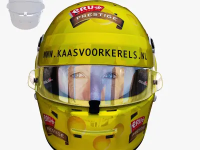 Tom Coronel Cheese helmet Low-poly 3D model