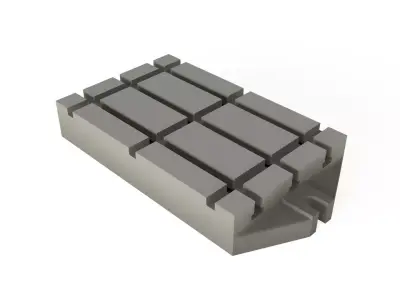 T-slot base plates for axial machines 3D model