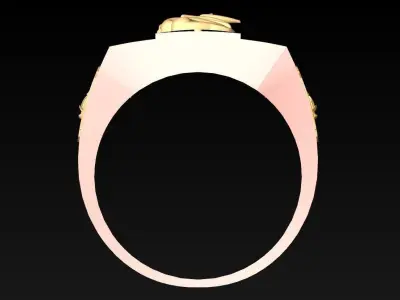 Dragon Ring - Mens Ring - N2541 3D print model