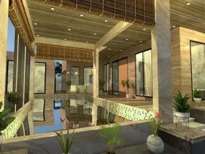 Contemporary House Design A40  DWG  SketchUp Model 3D model
