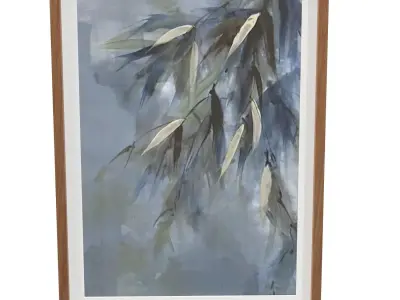 Original Bamboo Watercolor Wall Art PBR 3D model