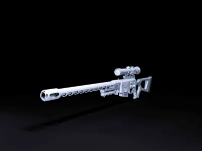 sniper rifle 3D print model